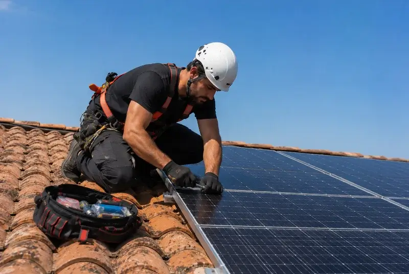 Maintenance et monitoring de panneaux solaires à Charavines